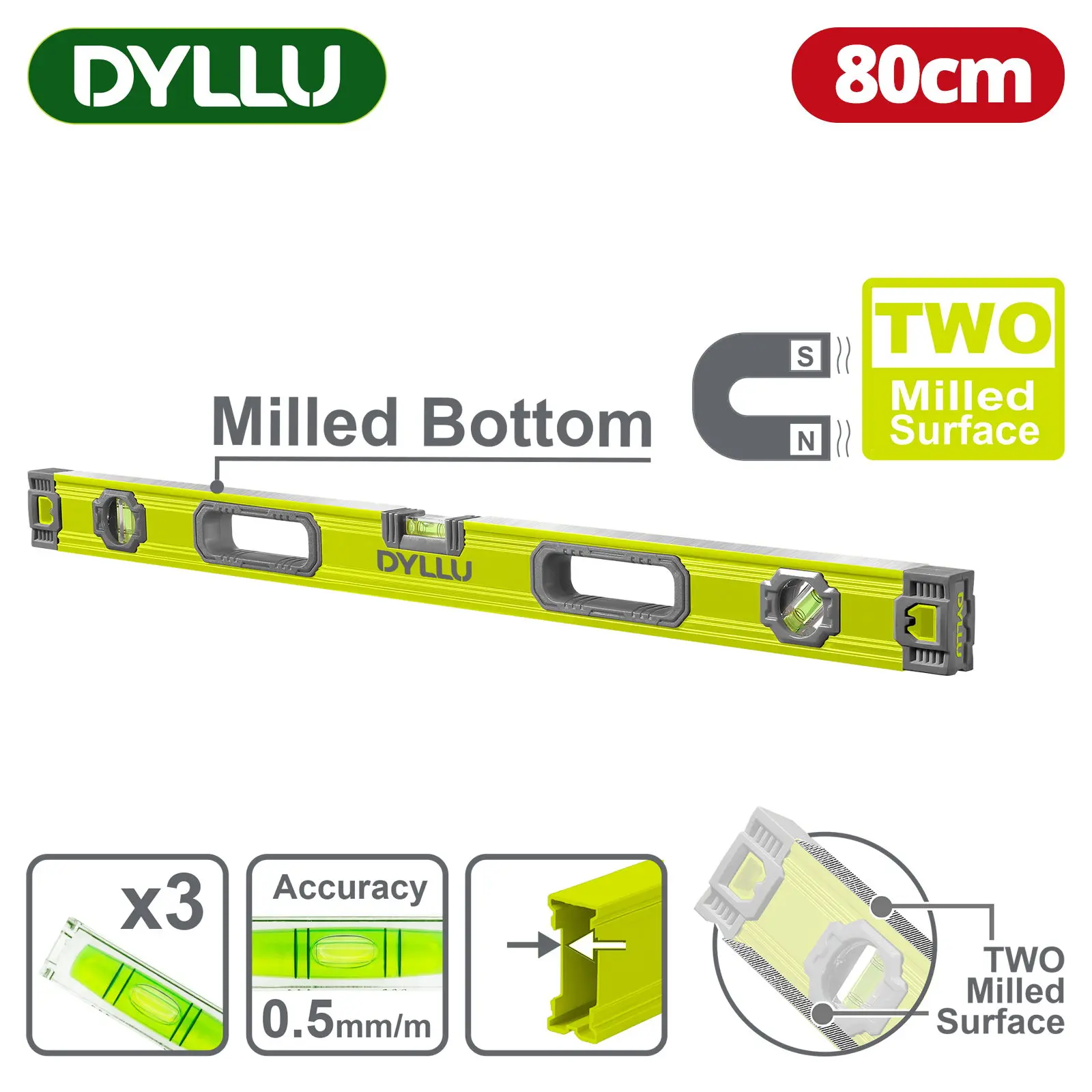 Уровень магнитный 800мм DYLLU DTSL3G80